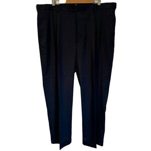 Savanne Pleated Big And Tall Size 44/30 Navy Blue Expendable Waist Men Pants. NW